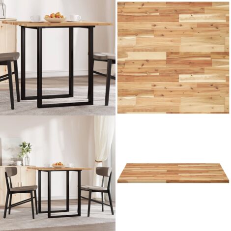 Tablero de mesa cuadrado madera maciza acacia 80x80x2 cm - Mesa de madera - Mesa de acacia