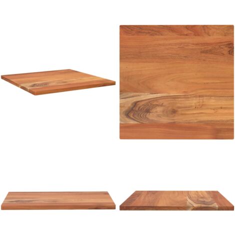 Tablero de mesa cuadrado madera maciza de acacia 50x50x2,5 cm - Mesa cuadrada - Acacia