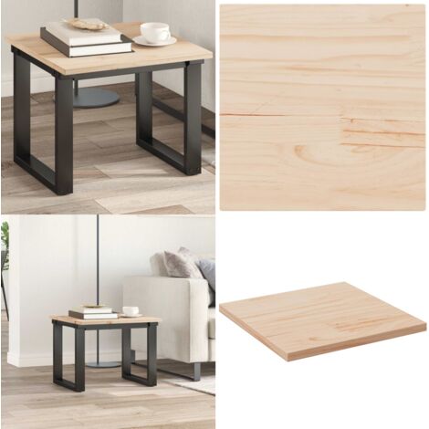 Tablero de mesa cuadrado madera maciza de pino 50x50x1,7 cm - Mesa de pino - Mesa cuadrada