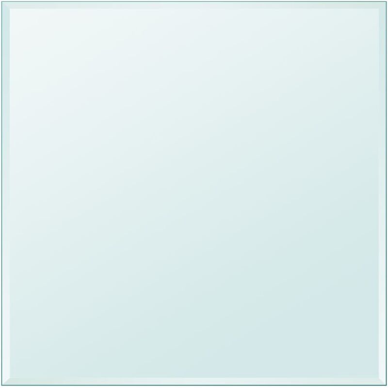 

Tablero de mesa de cristal templado cuadrado 800x800 mm - Transparente