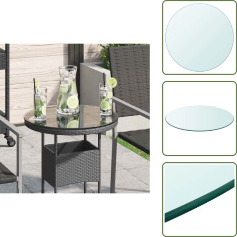 Tablero de mesa de cristal templado redondo 400 mm