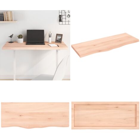 Tablero de mesa madera maciza roble sin tratar 100x40x(2-4) cm - Tabla de madera - Mesa de madera maciza