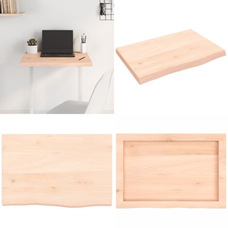 Tablero de mesa madera maciza roble sin tratar 60x40x(2-4) cm - Tabla de madera - Mesa de madera maciza