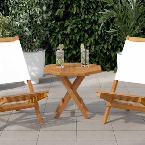 Tablero de mesa octogonal de madera maciza de teca 50x50x2,5 cm