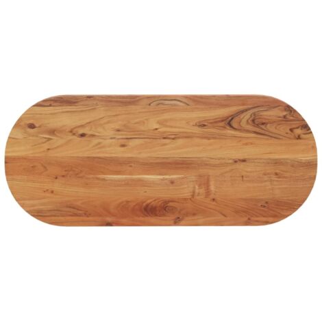 Tablero de mesa ovalado madera maciza de acacia 120x50x3,8 cm