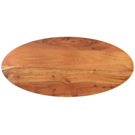 Tablero de mesa ovalado madera maciza de acacia 120x60x2,5 cm