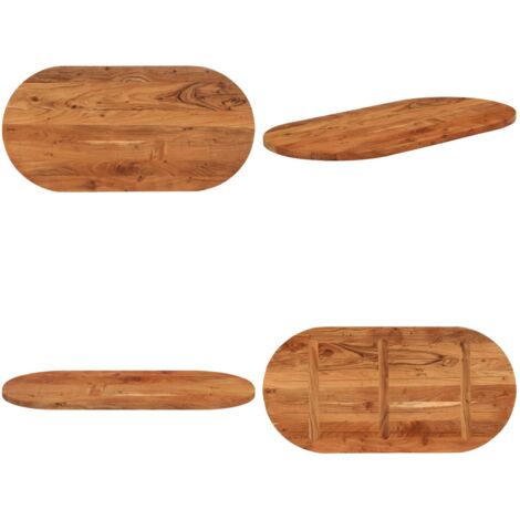 Tablero de mesa ovalado madera maciza de acacia 120x60x3,8 cm - Mesa ovalada - Madera maciza