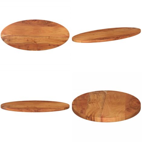Tablero de mesa ovalado madera maciza de acacia 120x60x3,8 cm - Mesa ovalada - Mesa de madera