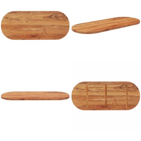 Tablero de mesa ovalado madera maciza de acacia 140x60x3,8 cm - Mesa ovalada - Madera maciza