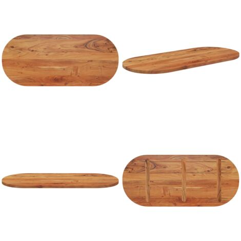 Tablero de mesa ovalado madera maciza de acacia 90x40x3,8 cm - Mesa ovalada - Madera maciza