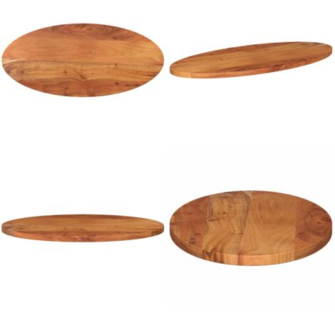Tablero de mesa ovalado madera maciza de acacia 90x40x3,8 cm - Mesa ovalada - Mesa de madera