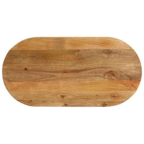 Tablero de mesa ovalado madera maciza de mango 100x40x2,5 cm