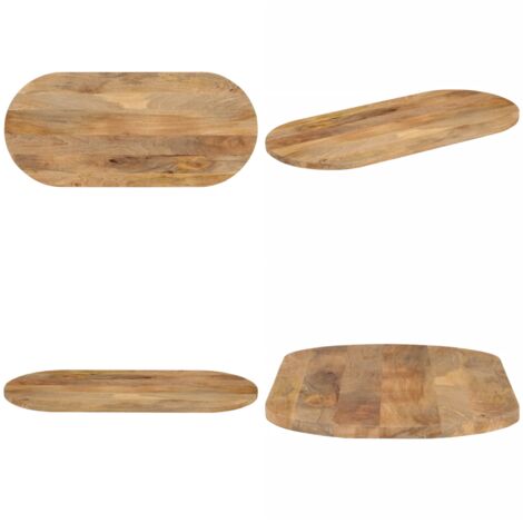 Tablero de mesa ovalado madera maciza de mango 100x40x3,8 cm - Madera de mango - Mesa ovalada