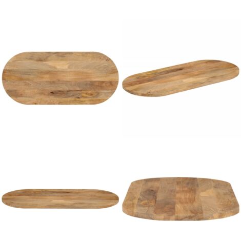 Tablero de mesa ovalado madera maciza de mango 120x50x2,5 cm - Madera de mango - Mesa ovalada
