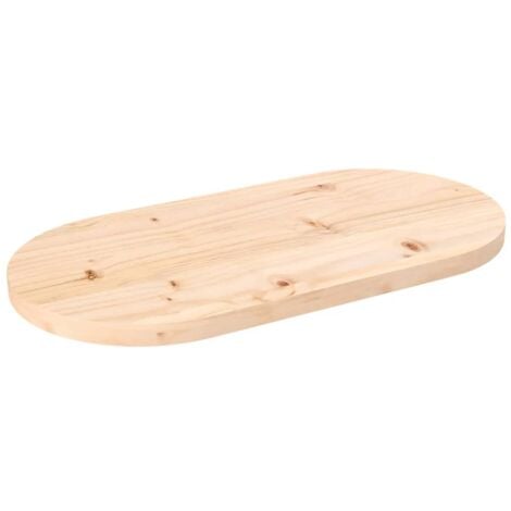 Tablero de mesa ovalado madera maciza de pino 70x35x2,5 cm vidaXL