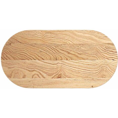 Tablero de mesa ovalado madera maciza de roble 100x50x2 cm vidaXL