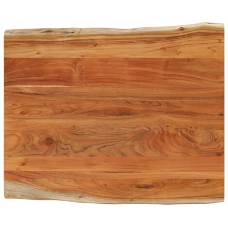 Tablero de mesa rectangular borde natural acacia 100x80x3,8 cm
