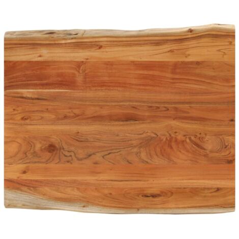 Tablero de mesa rectangular borde natural acacia 110x80x3,8 cm