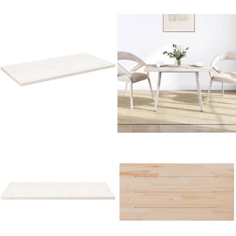 Tablero de mesa rectangular madera de pino blanco 110x55x2,5 cm - Mesa de centro - Mesa de bar