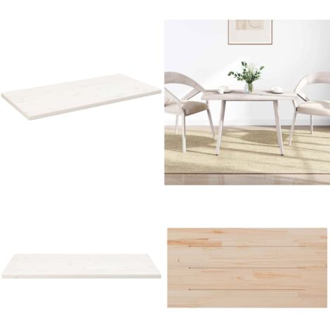 Tablero de mesa rectangular madera de pino blanco 110x60x2,5 cm - Mesa de centro - Mesa de bar