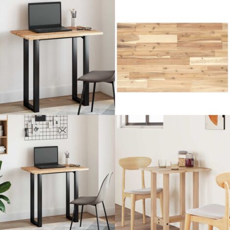 Tablero de mesa rectangular madera maciza acacia 100x50x2 cm - Mesa de comedor - Mesa de centro