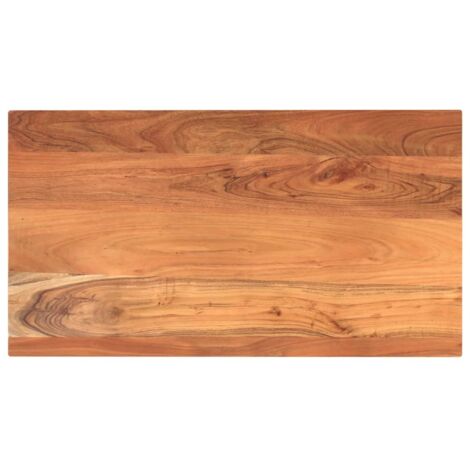 Tablero de mesa rectangular madera maciza acacia 100x50x3,8 cm