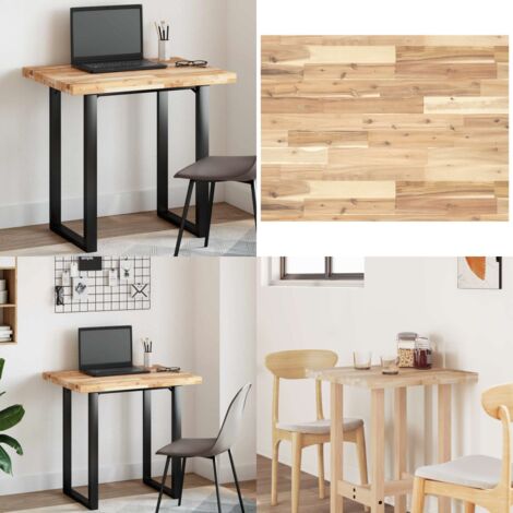 Tablero de mesa rectangular madera maciza acacia 100x60x4 cm - Mesa de comedor - Mesa de centro