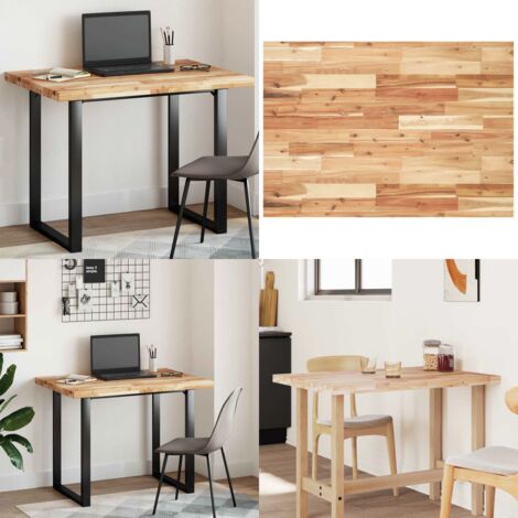 Tablero de mesa rectangular madera maciza acacia 100x70x4 cm - Mesa de comedor - Mesa de centro