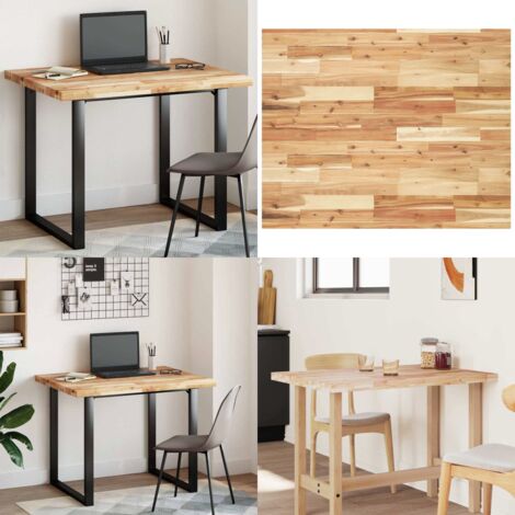 Tablero de mesa rectangular madera maciza acacia 100x80x4 cm - Mesa de comedor - Mesa de centro
