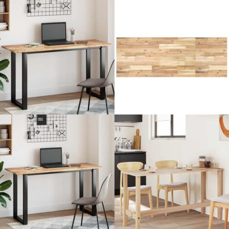 Tablero de mesa rectangular madera maciza acacia 120x50x2 cm - Mesa de comedor - Mesa bistro