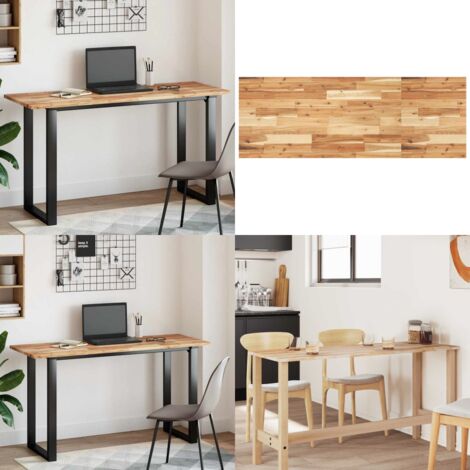 Tablero de mesa rectangular madera maciza acacia 120x50x2 cm - Mesa de comedor - Mesa de centro