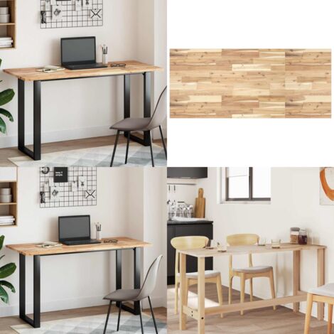 Tablero de mesa rectangular madera maciza acacia 120x60x2 cm - Mesa de comedor - Mesa de centro