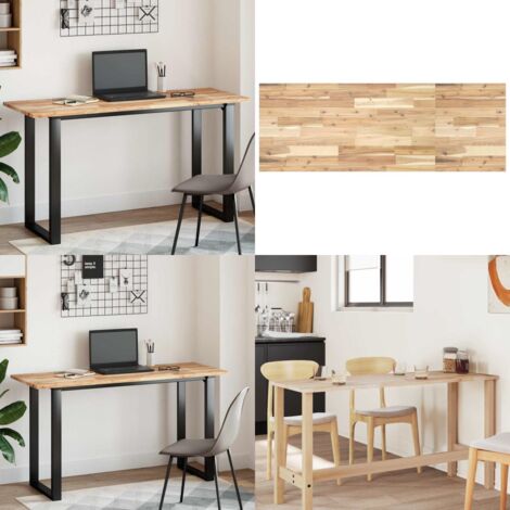 Tablero de mesa rectangular madera maciza acacia 140x50x2 cm - Mesa de acacia - Mesa rectangular