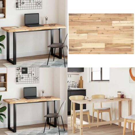 Tablero de mesa rectangular madera maciza acacia 160x50x4 cm - Mesa de comedor - Mesa de centro