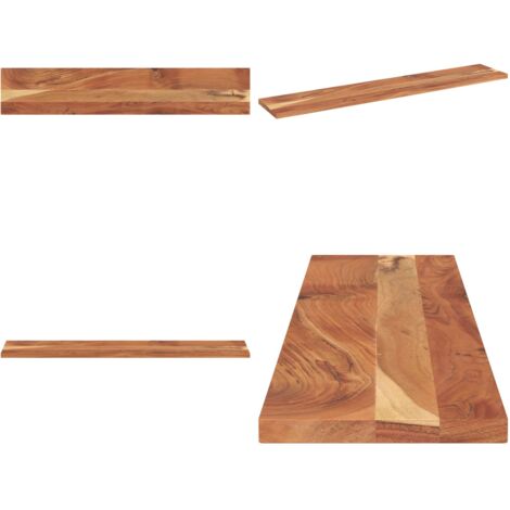 Tablero de mesa rectangular madera maciza acacia 180x20x3,8 cm - Acacia - Mesa de bar
