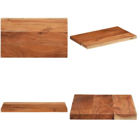 Tablero de mesa rectangular madera maciza acacia 40x20x2,5 cm - Acacia - Mesa de bar