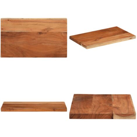 Tablero de mesa rectangular madera maciza acacia 50x30x3,8 cm - Mesa de acacia - Mesa rectangular