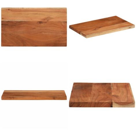 Tablero de mesa rectangular madera maciza acacia 60x30x3,8 cm - Madera maciza - Acacia