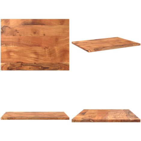 Tablero de mesa rectangular madera maciza acacia 80x70x3,8 cm - Mesa de acacia - Mesa de madera maciza