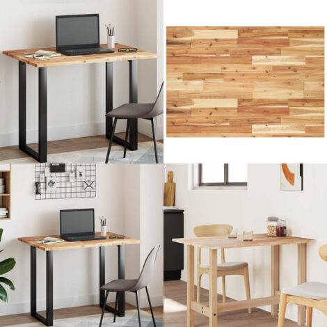 Tablero de mesa rectangular madera maciza de acacia 120x70x2 cm - Mesa de acacia - Mesa rectangular