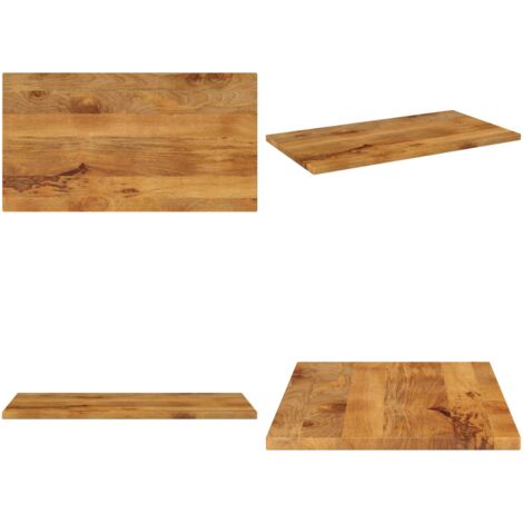 Tablero de mesa rectangular madera maciza mango 100x70x2,5 cm - Madera de mango - Mesa de madera maciza