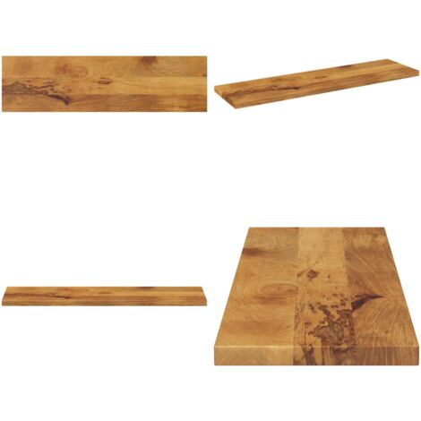 Tablero de mesa rectangular madera maciza mango 120x20x3,8 cm - Madera de mango - Mesa de madera maciza