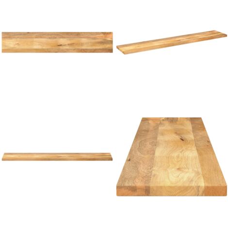 Tablero de mesa rectangular madera maciza mango 180x30x2,5 cm - Madera de mango - Superficie de mesa