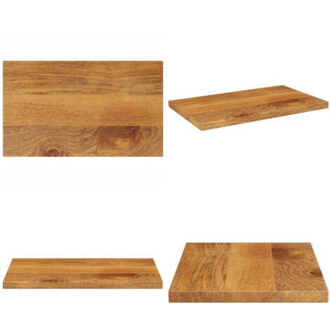 Tablero de mesa rectangular madera maciza mango 50x30x3,8 cm - Madera de mango - Mesa de repuesto