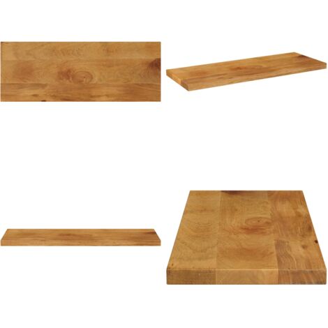 Tablero de mesa rectangular madera maciza mango 80x30x3,8 cm - Madera de mango - Mesa de madera maciza