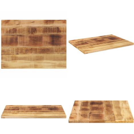 Tablero de mesa rectangular madera maciza mango 80x70x1,5 cm - Mesa de madera maciza - Mesa de mango