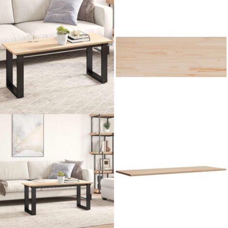 Tablero de mesa rectangular madera maciza pino 110x40x1,7 cm - Madera maciza - Mesa de pino