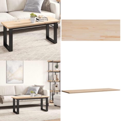 Tablero de mesa rectangular madera maciza pino 110x40x2,5 cm - Mesa de centro - Madera maciza
