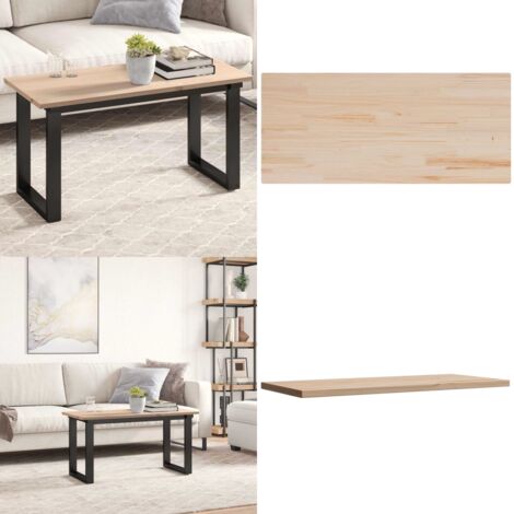 Tablero de mesa rectangular madera maciza pino 90x40x1,7 cm - Mesa de centro - Madera maciza