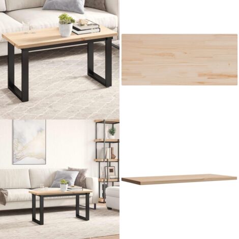 Tablero de mesa rectangular madera maciza pino 90x40x2,5 cm - Madera maciza - Pino